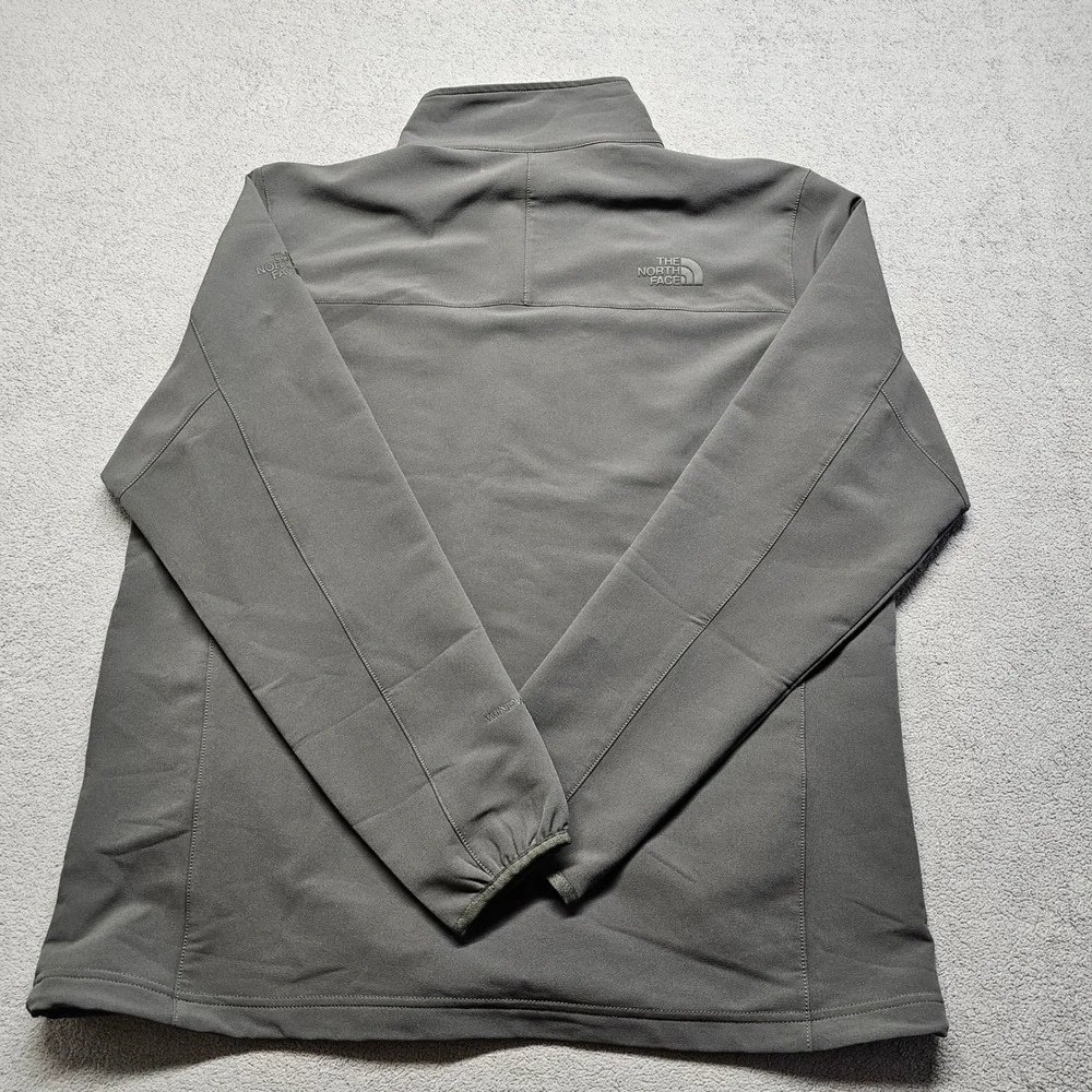 The North Face Soft Shell Jacket Mens L Gray Chevron Richmond ELT Logo‎ Full Zip